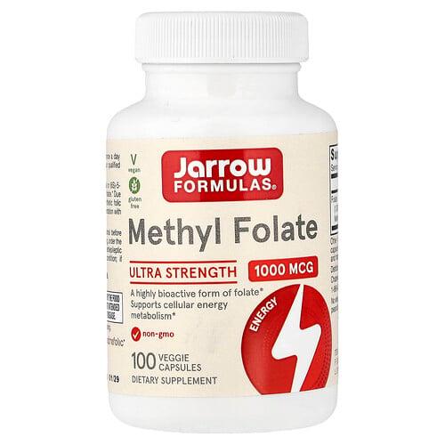 Jarrow Formulas Methyl Folate 1 000 Mcg 100 Veggie Capsules product image