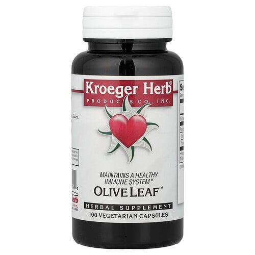 Kroeger Herb Co Olive Leaf 100 Vegetarian Capsules