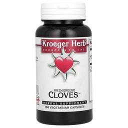 Kroeger Herb Co Fresh Ground Cloves 100 Vegetarian Capsules 450 Mg Per Capsule