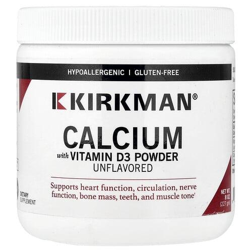 Kirkman Labs Calcium With Vitamin D3 Powder Unflavored 8 Oz 227 G