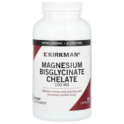 Kirkman Labs Magnesium Bisglycinate Chelate 100 Mg 250 Capsules