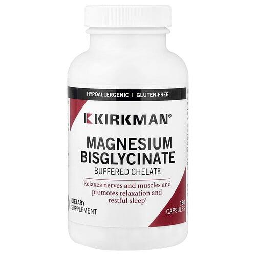 Kirkman Labs Magnesium Bisglycinate Buffered Chelate 180 Capsules 50 Mg Per Capsule