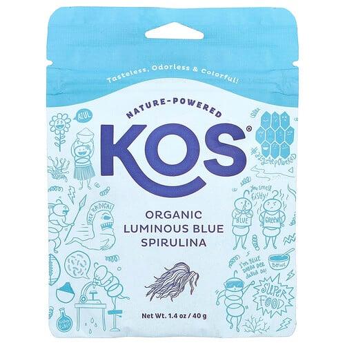 KOS, 유기농 Luminous Blue 스피룰리나 분말, 40g(1.4oz) product image