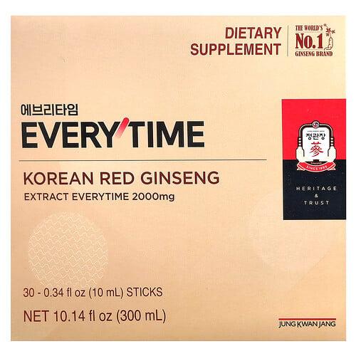 Jungkwanjang Korean Red Ginseng Extract Everytime 30 Sticks 0 34 Fl Oz 10 Ml Each product image