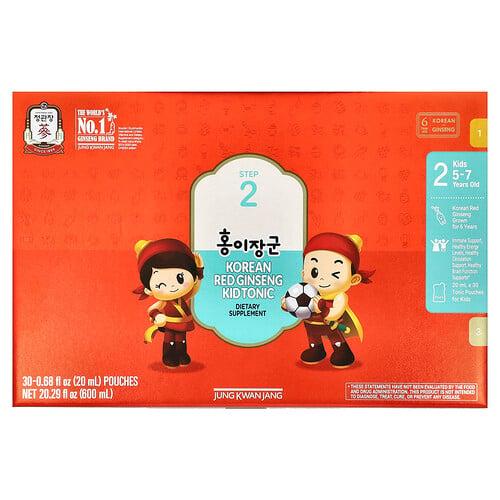 Jungkwanjang Korean Red Ginseng Kid Tonic Step 2 5 7 Years Old 30 Pouches 0 68 Fl Oz 20 Ml Each