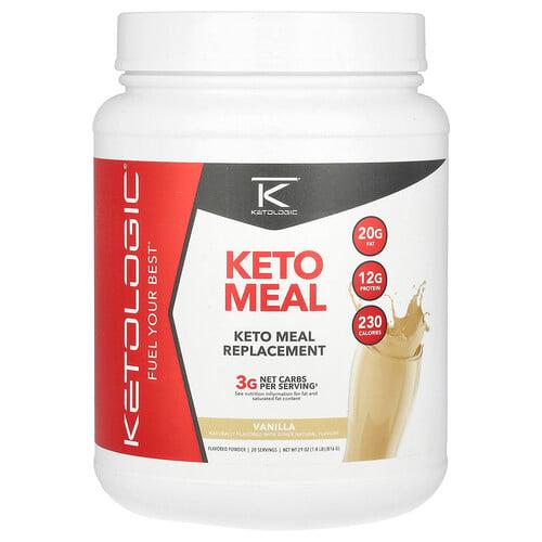 Ketologic Ketomeal Meal Replacement Vanilla 1 8 Lb 816 G