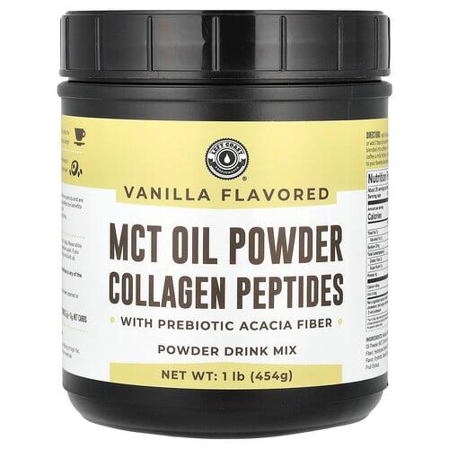 Left Coast Performance Mct Oil Powder Collagen Peptides With Prebiotic Acacia Fiber Vanilla 1 Lb 454 G