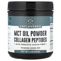Left Coast Performance Mct Oil Powder Collagen Peptides With Prebiotic Acacia Fiber Unflavored 1 Lb 454 G