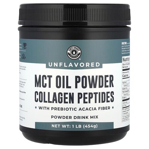 Left Coast Performance Mct Oil Powder Collagen Peptides With Prebiotic Acacia Fiber Unflavored 1 Lb 454 G product image