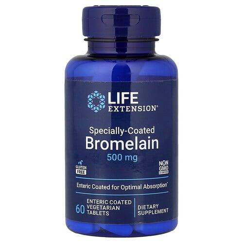 라이프 익스텐션 Life Extension, 브로멜라인, Specially-Coated, 장용성 코팅 베지 정제 60정 product image