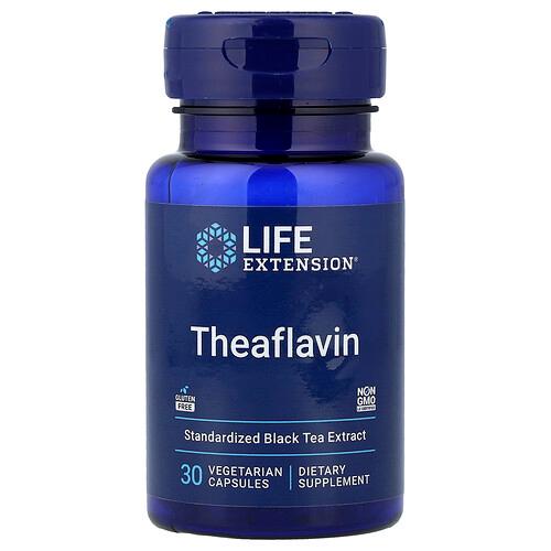 Life Extension Theaflavin Standardized Black Tea Extract 30 Vegetarian Capsules 400 Mg Per Capsule