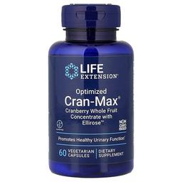 Life Extension Optimized Cran Max Cranberry Whole Fruit Concentrate With Ellirose 60 Vegetarian Capsules