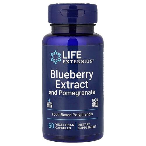 Life Extension Blueberry Extract And Pomegranate 60 Vegetarian Capsules product image