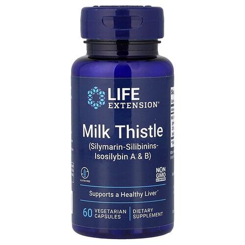 Life Extension Milk Thistle 60 Vegetarian Capsules 750 Mg Per Capsule product image
