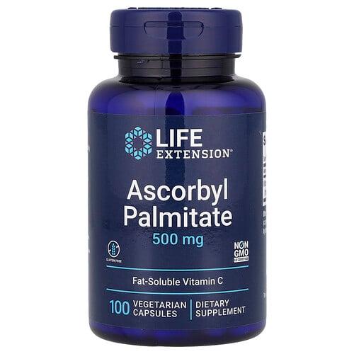 Life Extension Ascorbyl Palmitate 500 Mg 100 Vegetarian Capsules