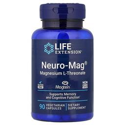 Life Extension Neuro Mag Magnesium L Threonate 90 Vegetarian Capsules 48 Mg Per Capsule