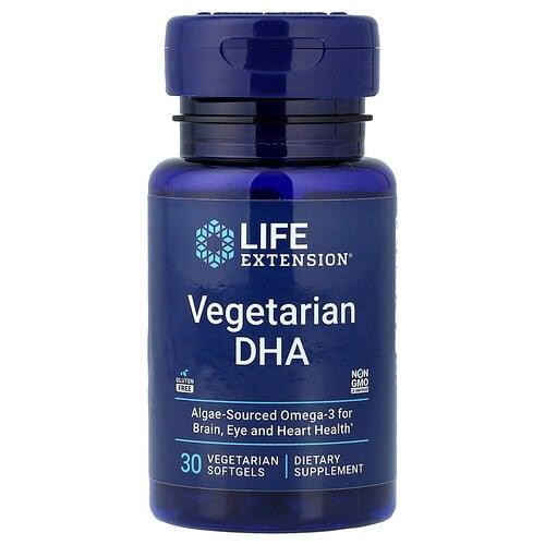 Life Extension Vegetarian Dha 30 Vegetarian Softgels 200 Mg Per Softgel