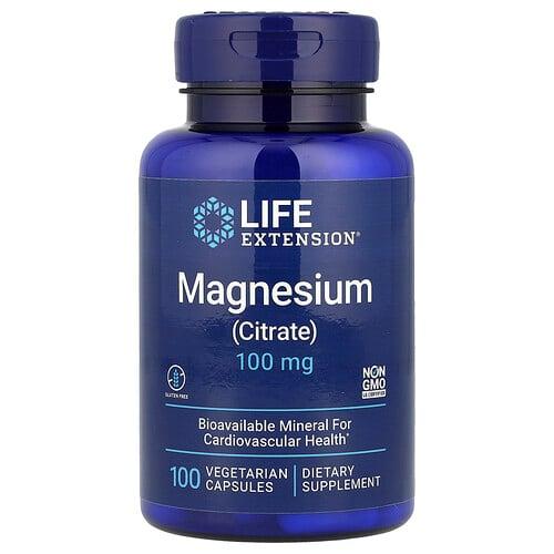 Life Extension Magnesium Citrate 100 Mg 100 Vegetarian Capsules product image