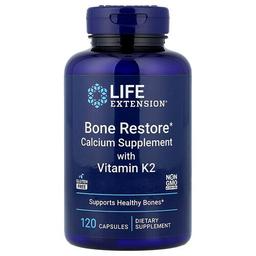 Life Extension Bone Restore Calcium Supplement With Vitamin K2 120 Capsules