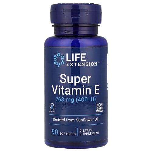 Life Extension Super Vitamin E 268 Mg 400 Iu 90 Softgels product image