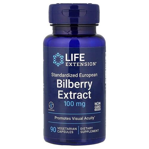 Life Extension Bilberry Extract 100 Mg 90 Vegetarian Capsules