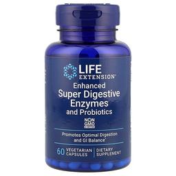 Life Extension Enhanced Super Digestive Enzymes And Probiotics 60 Vegetarian Capsules