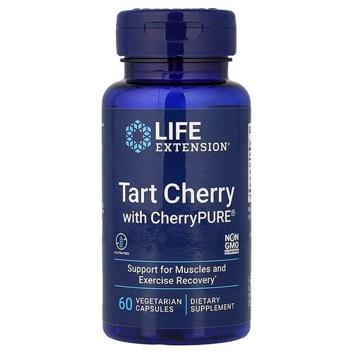Life Extension Tart Cherry With Cherrypure 60 Vegetarian Capsules 480 Mg Per Capsule