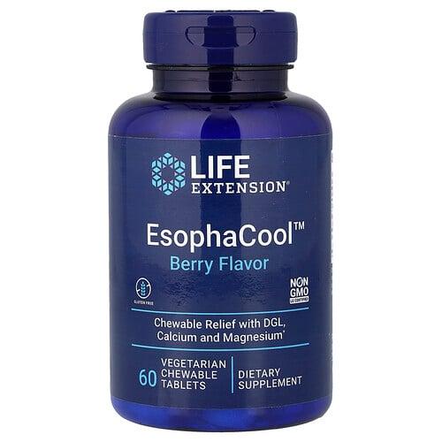Life Extension Esophacool Berry 60 Vegetarian Chewable Tablets