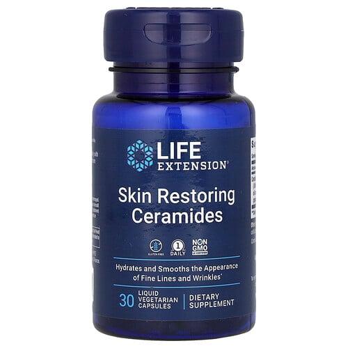 Life Extension Skin Restoring Ceramides 30 Liquid Vegetarian Capsules