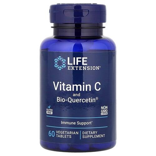 Life Extension Vitamin C And Bio Quercetin 60 Vegetarian Tablets product image