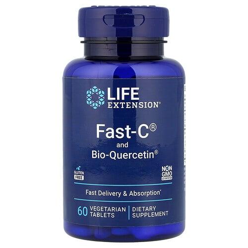 Life Extension Fast C And Bio Quercetin 60 Vegetarian Tablets