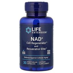 Life Extension Nad Cell Regenerator And Resveratrol Elite 30 Vegetarian Capsules