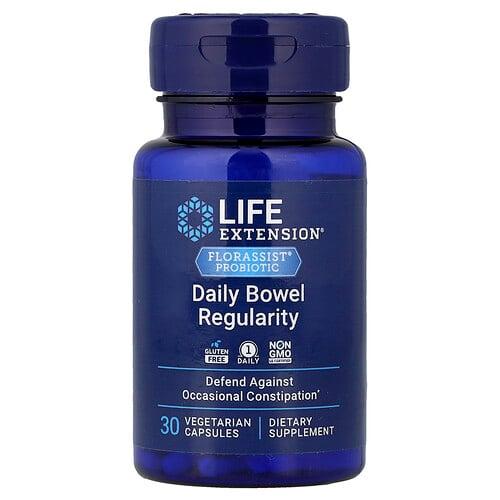 Life Extension Florassist Probiotic Daily Bowel Regularity 30 Vegetarian Capsules 57 5 Mg Per Capsule