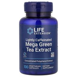 Life Extension Mega Green Tea Extract Lightly Caffeinated 100 Vegetarian Capsules 725 Mg Per Capsule
