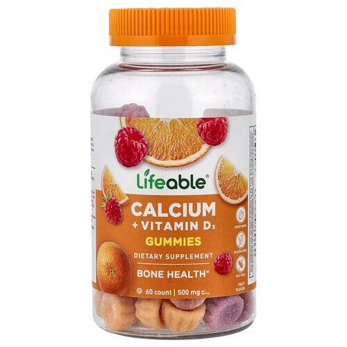 Lifeable Calcium Vitamin D3 Gummies Fruit 60 Gummies