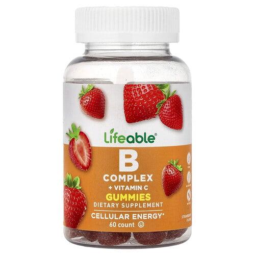 Lifeable B Complex Vitamin C Gummies Strawberry 60 Gummies