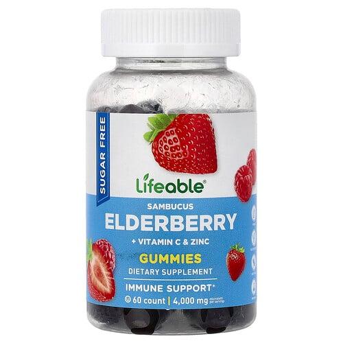 Lifeable Sambucus Elderberry Gummies Berry 60 Gummies