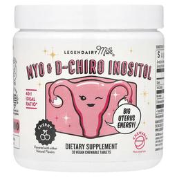 Legendairy Milk Myo D Chiro Inositol Cherry 30 Vegan Chewable Tablets