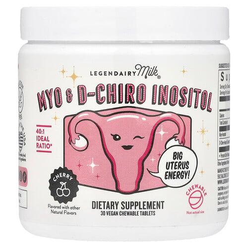 Legendairy Milk Myo D Chiro Inositol Cherry 30 Vegan Chewable Tablets