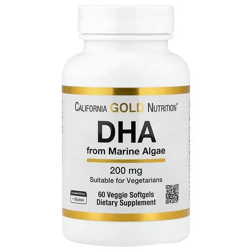 California Gold Nutrition Dha From Marine Algae 200 Mg 60 Veggie Softgels