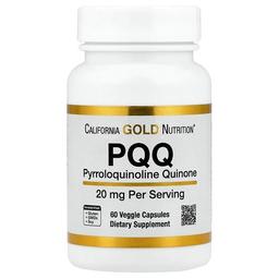 California Gold Nutrition Pqq 20 Mg 60 Veggie Capsules