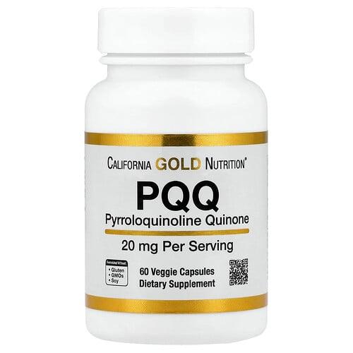 California Gold Nutrition Pqq 20 Mg 60 Veggie Capsules