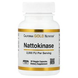 California Gold Nutrition Nattokinase Proteolytic Enzyme 2 000 Fus 30 Veggie Capsules
