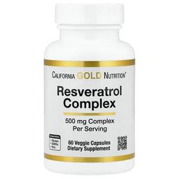California Gold Nutrition Resveratrol Complex With Grape Seed Extract Red Wine Extract And Trans Resveratrol 60 Veggie Capsules