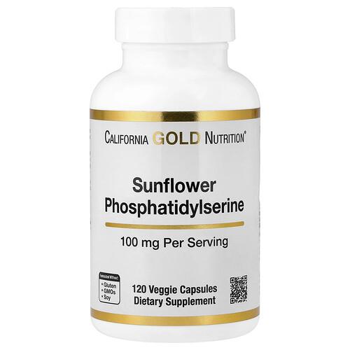 캘리포니아 골드 뉴트리션 California Gold Nutrition, 해바라기 포스파티딜세린, 100mg, 베지 캡슐 120정 product image