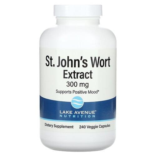 Lake Avenue Nutrition St John S Wort Extract 300 Mg 240 Veggie Capsules