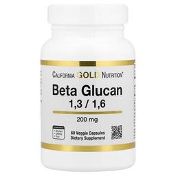California Gold Nutrition Beta Glucan 1 3 1 6 200 Mg 60 Veggie Capsules