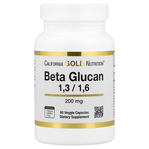 캘리포니아 골드 뉴트리션 California Gold Nutrition, 베타글루칸1-3, 1-6, 200mg, 베지 캡슐 60정 product image