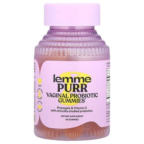 Lemme Purr Vaginal Probiotic Gummies Pineapple 60 Gummies