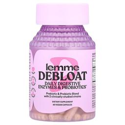 Lemme Debloat Daily Digestive Enzymes Probiotics 60 Vegan Capsules